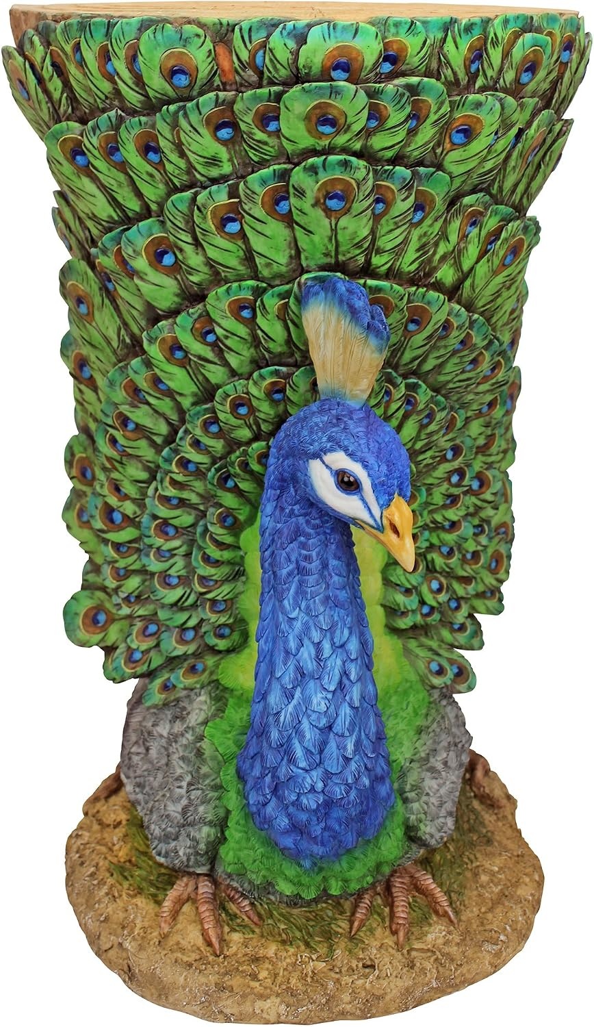 image:imageDesign Toscano British Decor Rex the Bachelor Bulldog Butler Side Table 27 Inch Full ColorProvocative Peacock