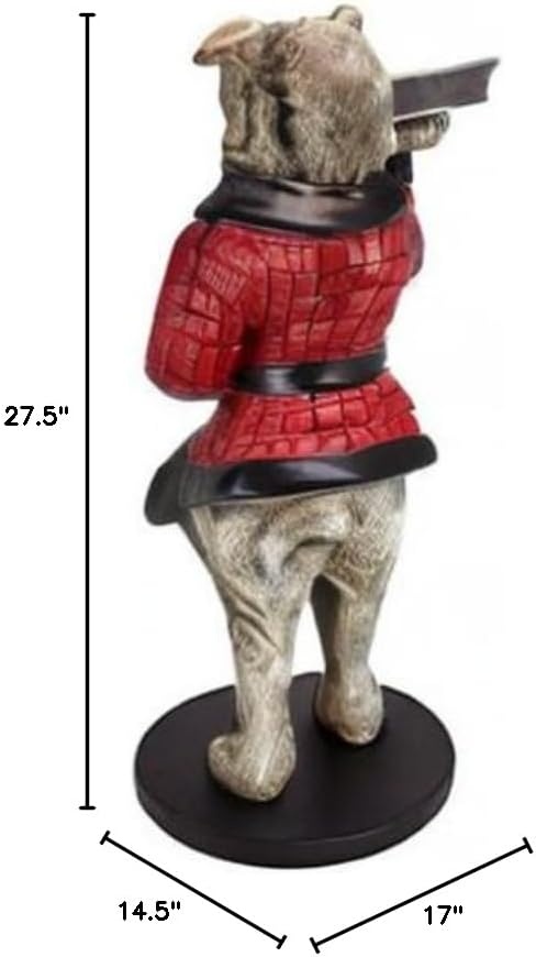 image:imageDesign Toscano British Decor Rex the Bachelor Bulldog Butler Side Table 27 Inch Full ColorRex the Bulldog