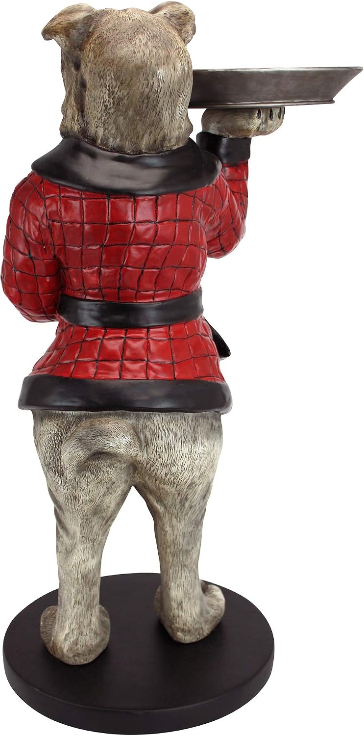 image:imageDesign Toscano British Decor Rex the Bachelor Bulldog Butler Side Table 27 Inch Full ColorRex the Bulldog