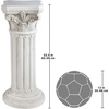 image:imageDesign Toscano Athena Corinthian Furniture Pedestal Column Plant Stand 16 Inches Wide 16 Inches Deep 33 Inches High Handcast Polyresin Antique Stone FinishAntique Stone Finish