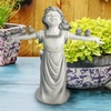 image:imageDesign Toscano Basking in Glory Little Girl with Birds Outdoor Garden Statue Large 29 inches tall Cast Stone Resin Two Tone Stone FinishHandcast Polyresin  Two Tone Stone Finish