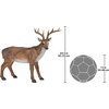image:imageDesign Toscano Big Rack Deer Buck IndoorOutdoor Garden Decoy Animal Statue 28 Inch Long 24 Inch Tall Cast Stone Resin Brown Finish