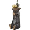 image:imageDesign Toscano Black Forest Bear Pedestal Table Rustic Cabin Decor 24 Inch Tall Cast Stone Resin Full Color FinishForest Bear