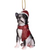 image:imageDesign Toscano Black Labrador Retriever Holiday Dog Christmas Tree OrnamentBoston Terrier