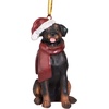 image:imageDesign Toscano Black Labrador Retriever Holiday Dog Christmas Tree OrnamentRottweiler