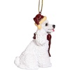 image:imageDesign Toscano Black Labrador Retriever Holiday Dog Christmas Tree OrnamentWhite Poodle