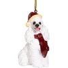 image:imageDesign Toscano Black Labrador Retriever Holiday Dog Christmas Tree OrnamentWhite Poodle