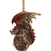 image:imageDesign Toscano Blitzer the T Rex Dinosaur Christmas Tree Ornament 5 InchBlack Coal