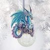 image:imageDesign Toscano Blitzer the T Rex Dinosaur Christmas Tree Ornament 5 InchFrost