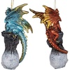 image:imageDesign Toscano Blitzer the T Rex Dinosaur Christmas Tree Ornament 5 InchSkull Hollow