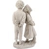 image:imageDesign Toscano Boy and Girl Garden Decor Statue 14 Inch Polyresin Antique StoneLoves First Kiss Children