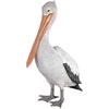 image:imageDesign Toscano Coastal Decor Oceans Perch Pelicans Garden Bird Statue 9 Inch Wide 24 Inch Tall Cast Stone Resin Full Color FinishGiant White