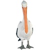 image:imageDesign Toscano Coastal Decor Oceans Perch Pelicans Garden Bird Statue 9 Inch Wide 24 Inch Tall Cast Stone Resin Full Color FinishGiant White