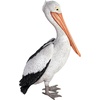 image:imageDesign Toscano Coastal Decor Oceans Perch Pelicans Garden Bird Statue 9 Inch Wide 24 Inch Tall Cast Stone Resin Full Color FinishGiant White