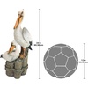 image:imageDesign Toscano Coastal Decor Oceans Perch Pelicans Garden Bird Statue 9 Inch Wide 24 Inch Tall Cast Stone Resin Full Color FinishOceans Perch