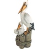 image:imageDesign Toscano Coastal Decor Oceans Perch Pelicans Garden Bird Statue 9 Inch Wide 24 Inch Tall Cast Stone Resin Full Color FinishOceans Perch