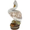 image:imageDesign Toscano Coastal Decor Oceans Perch Pelicans Garden Bird Statue 9 Inch Wide 24 Inch Tall Cast Stone Resin Full Color FinishPier 51