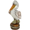 image:imageDesign Toscano Coastal Decor Oceans Perch Pelicans Garden Bird Statue 9 Inch Wide 24 Inch Tall Cast Stone Resin Full Color FinishPier 51
