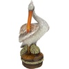 image:imageDesign Toscano Coastal Decor Oceans Perch Pelicans Garden Bird Statue 9 Inch Wide 24 Inch Tall Cast Stone Resin Full Color FinishPier 51