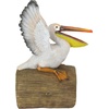 image:imageDesign Toscano Coastal Decor Oceans Perch Pelicans Garden Bird Statue 9 Inch Wide 24 Inch Tall Cast Stone Resin Full Color FinishSplash