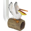 image:imageDesign Toscano Coastal Decor Oceans Perch Pelicans Garden Bird Statue 9 Inch Wide 24 Inch Tall Cast Stone Resin Full Color FinishSplash