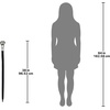 image:imageDesign Toscano Cobra Pewter Walking StickFlamboyant Floral Solid Hardwood Walking Stick