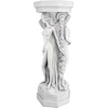 image:imageDesign Toscano Column of Maenads Women IndoorOutdoor Sculptural Display Pedestal Plant Stand 28 inches tall Cast Stone Resin Antique Stone FinishOrnate