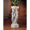 image:imageDesign Toscano Column of Maenads Women IndoorOutdoor Sculptural Display Pedestal Plant Stand 28 inches tall Cast Stone Resin Antique Stone FinishOrnate