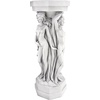 image:imageDesign Toscano Column of Maenads Women IndoorOutdoor Sculptural Display Pedestal Plant Stand 28 inches tall Cast Stone Resin Antique Stone FinishOrnate