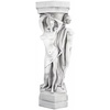 image:imageDesign Toscano Column of Maenads Women IndoorOutdoor Sculptural Display Pedestal Plant Stand 28 inches tall Cast Stone Resin Antique Stone FinishOrnate
