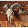 image:imageDesign Toscano Corsican Ram Skull and Horns Wall Sculpture Faux Taxidermy Animal Trophy 19 Inch Cast Stone Resin Painted Bone Finish