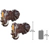 image:imageDesign Toscano Elephant African Decor Candle Holder Wall Sconce Sculpture 12 Inch Cast Stone Resin Full Color FinishSet of 2