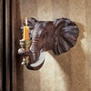 image:imageDesign Toscano Elephant African Decor Candle Holder Wall Sconce Sculpture 12 Inch Cast Stone Resin Full Color FinishSingle