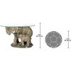 image:imageDesign Toscano Elephants Majesty GlassTopped Coffee and Cocktail Table 30 Inches Wide 18 Inches Deep 18 Inches High Glass and Polyresin Full Color Finish