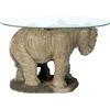 image:imageDesign Toscano Elephants Majesty GlassTopped Coffee and Cocktail Table 30 Inches Wide 18 Inches Deep 18 Inches High Glass and Polyresin Full Color Finish