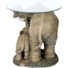 image:imageDesign Toscano Elephants Majesty GlassTopped Coffee and Cocktail Table 30 Inches Wide 18 Inches Deep 18 Inches High Glass and Polyresin Full Color Finish
