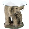 image:imageDesign Toscano Elephants Majesty GlassTopped Coffee and Cocktail Table 30 Inches Wide 18 Inches Deep 18 Inches High Glass and Polyresin Full Color Finish