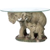 image:imageDesign Toscano Elephants Majesty GlassTopped Coffee and Cocktail Table 30 Inches Wide 18 Inches Deep 18 Inches High Glass and Polyresin Full Color Finish