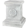 image:imageDesign Toscano English Rosette IndoorOutdoor Sculptural Garden Plinth Base Statue Riser Large 125 Inch Tall Cast Stone Resin Antique Stone FinishLarge