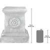 image:imageDesign Toscano English Rosette IndoorOutdoor Sculptural Garden Plinth Base Statue Riser Large 125 Inch Tall Cast Stone Resin Antique Stone FinishLarge