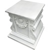 image:imageDesign Toscano English Rosette IndoorOutdoor Sculptural Garden Plinth Base Statue Riser Large 125 Inch Tall Cast Stone Resin Antique Stone FinishLarge