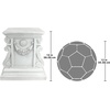 image:imageDesign Toscano English Rosette IndoorOutdoor Sculptural Garden Plinth Base Statue Riser Large 125 Inch Tall Cast Stone Resin Antique Stone FinishLarge