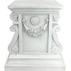 image:imageDesign Toscano English Rosette IndoorOutdoor Sculptural Garden Plinth Base Statue Riser Large 125 Inch Tall Cast Stone Resin Antique Stone FinishLarge