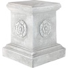 image:imageDesign Toscano English Rosette IndoorOutdoor Sculptural Garden Plinth Base Statue Riser Large 125 Inch Tall Cast Stone Resin Antique Stone FinishLarge