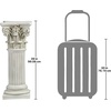 image:imageDesign Toscano English Rosette IndoorOutdoor Sculptural Garden Plinth Base Statue Riser Large 125 Inch Tall Cast Stone Resin Antique Stone FinishLarge