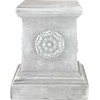 image:imageDesign Toscano English Rosette IndoorOutdoor Sculptural Garden Plinth Base Statue Riser Large 125 Inch Tall Cast Stone Resin Antique Stone FinishLarge