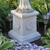 image:imageDesign Toscano English Rosette IndoorOutdoor Sculptural Garden Plinth Base Statue Riser Large 125 Inch Tall Cast Stone Resin Antique Stone FinishLarge