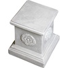 image:imageDesign Toscano English Rosette IndoorOutdoor Sculptural Garden Plinth Base Statue Riser Large 125 Inch Tall Cast Stone Resin Antique Stone FinishLarge