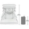 image:imageDesign Toscano English Rosette IndoorOutdoor Sculptural Garden Plinth Base Statue Riser Large 125 Inch Tall Cast Stone Resin Antique Stone FinishMedium
