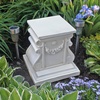 image:imageDesign Toscano English Rosette IndoorOutdoor Sculptural Garden Plinth Base Statue Riser Large 125 Inch Tall Cast Stone Resin Antique Stone FinishMedium